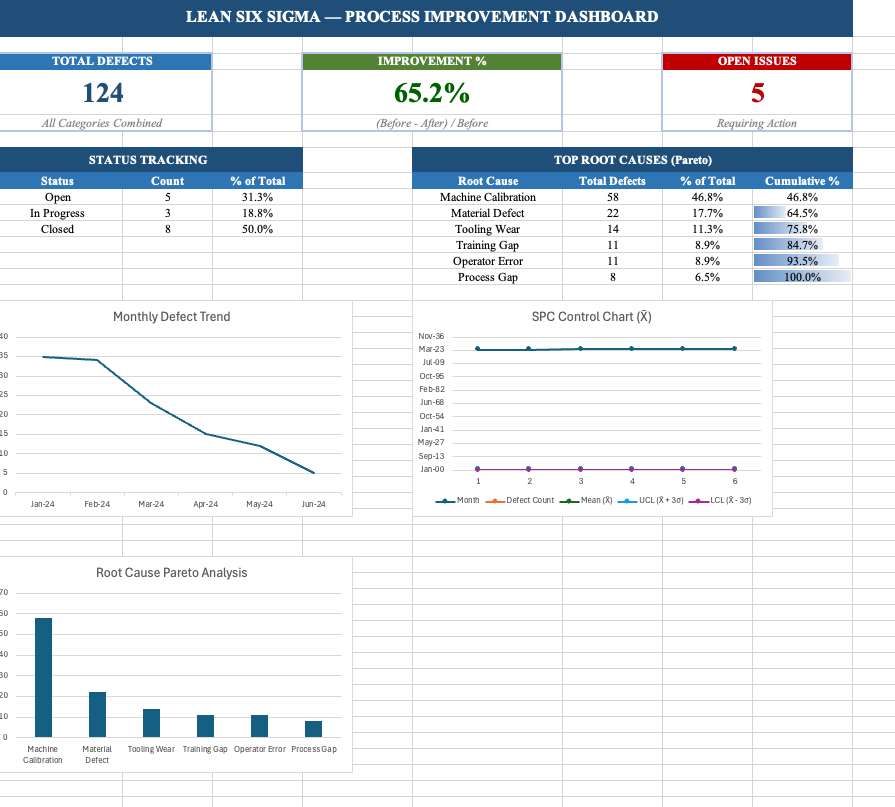 Operations Process Improvement Tracker Preview